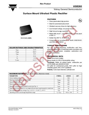 USB260-E3/52T datasheet  
